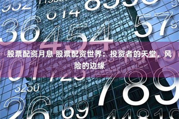 股票配资月息 股票配资世界：投资者的天堂，风险的边缘